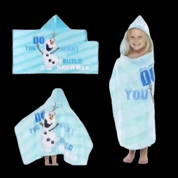 Disney Frozen “OLAF” Kids Beach / Bath Wrap Towel in Blue 25” X 50” - Picture 9 of 9